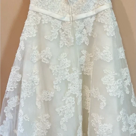 Galina Strapless Bridal or Quinceañera Gown- Midi Length - Picture 9 of 12